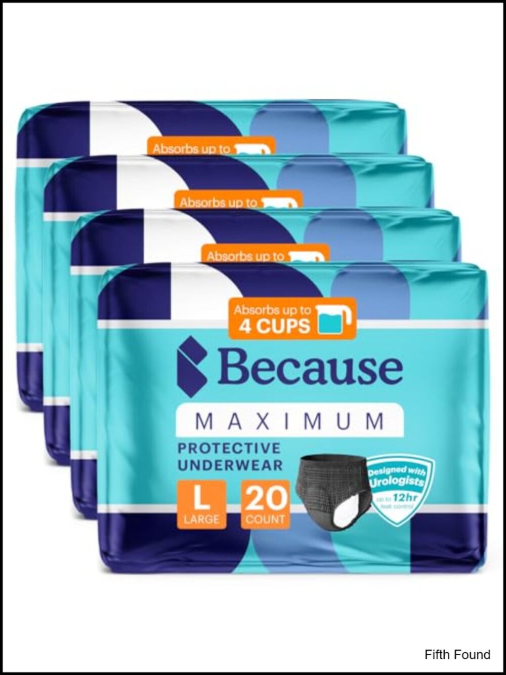 Maximum Absorbency Incontinence Underwear, Disposable, Heavy Protection - Picture 2 of 5
